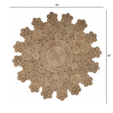 Dazzling Concentric Natural Boutique Jute Rug - Homeroots - Flyclothing LLC