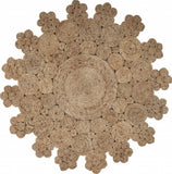Dazzling Concentric Natural Boutique Jute Rug - Homeroots - Flyclothing LLC