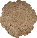 Natural Bloom Boutique Jute Rug - Homeroots - Flyclothing LLC