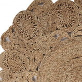 Natural Bloom Boutique Jute Rug - Homeroots - Flyclothing LLC