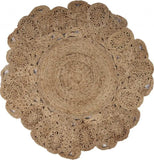 Natural Bloom Boutique Jute Rug - Homeroots - Flyclothing LLC