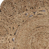 Natural Bloom Boutique Jute Rug - Homeroots - Flyclothing LLC