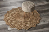 Bursting Medallion Boutique Jute Rug - Homeroots - Flyclothing LLC