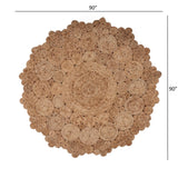 Bursting Medallion Boutique Jute Rug - Homeroots - Flyclothing LLC