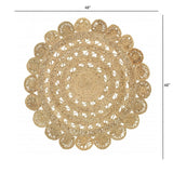 Sunshine Golden Natural Jute Area Rug - Homeroots - Flyclothing LLC