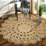 Sunshine Golden Natural Jute Area Rug - Homeroots - Flyclothing LLC