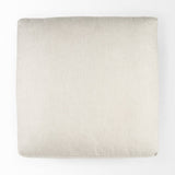 39" Beige Polyester And Brown Cocktail Ottoman - Homeroots