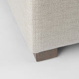 39" Beige Polyester And Brown Cocktail Ottoman - Homeroots