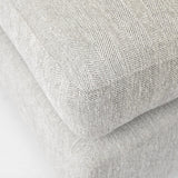 26" Light Gray Jute And Brown Cocktail Ottoman - Homeroots