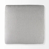 39" Light Gray Polyester And Brown Cocktail Ottoman - Homeroots