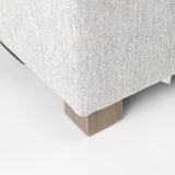 39" Light Gray Polyester And Brown Cocktail Ottoman - Homeroots