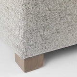 26" Gray Polyester And Brown Cocktail Ottoman - Homeroots