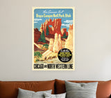 36" X 54" Vintage 1950S Bryce Canyon National Park Wall Art - Homeroots - Flyclothing LLC
