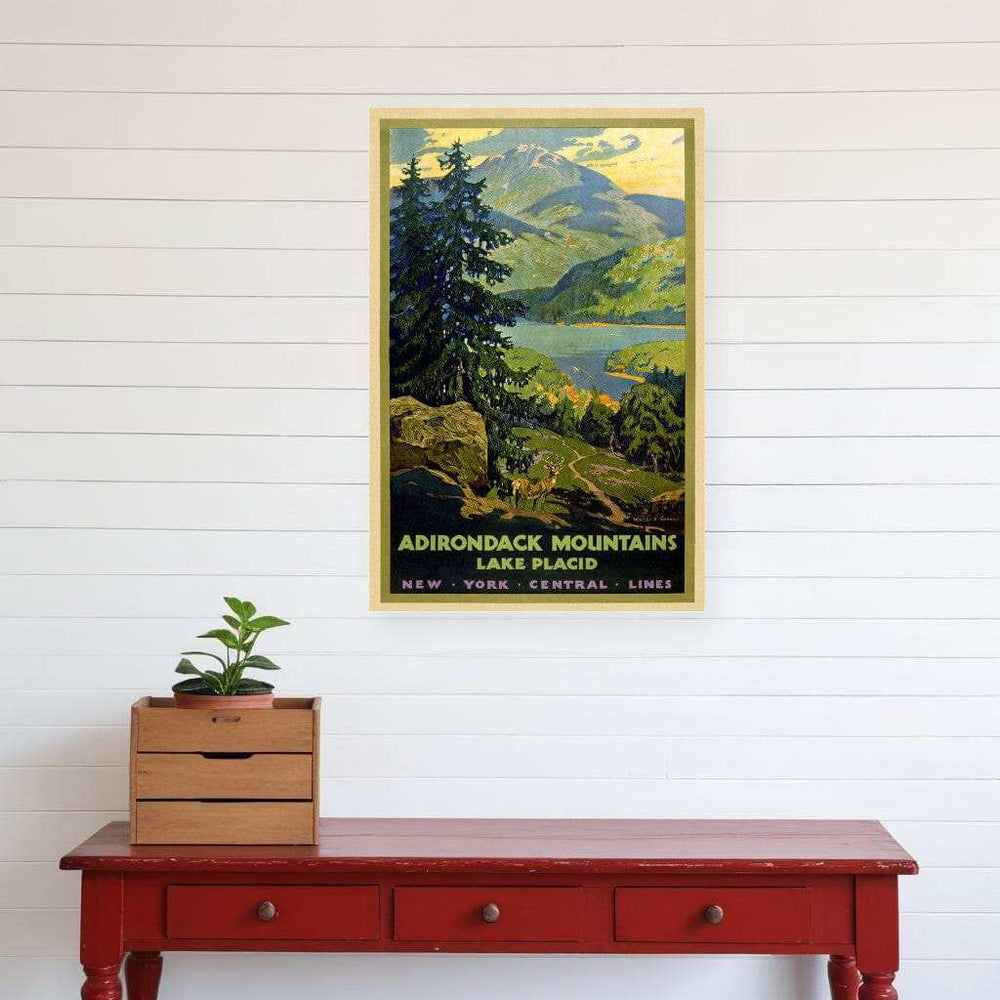 Vintage 1920S Adirondack Mountains Unframed Print Wall Art - Homeroots - Flyclothing LLC