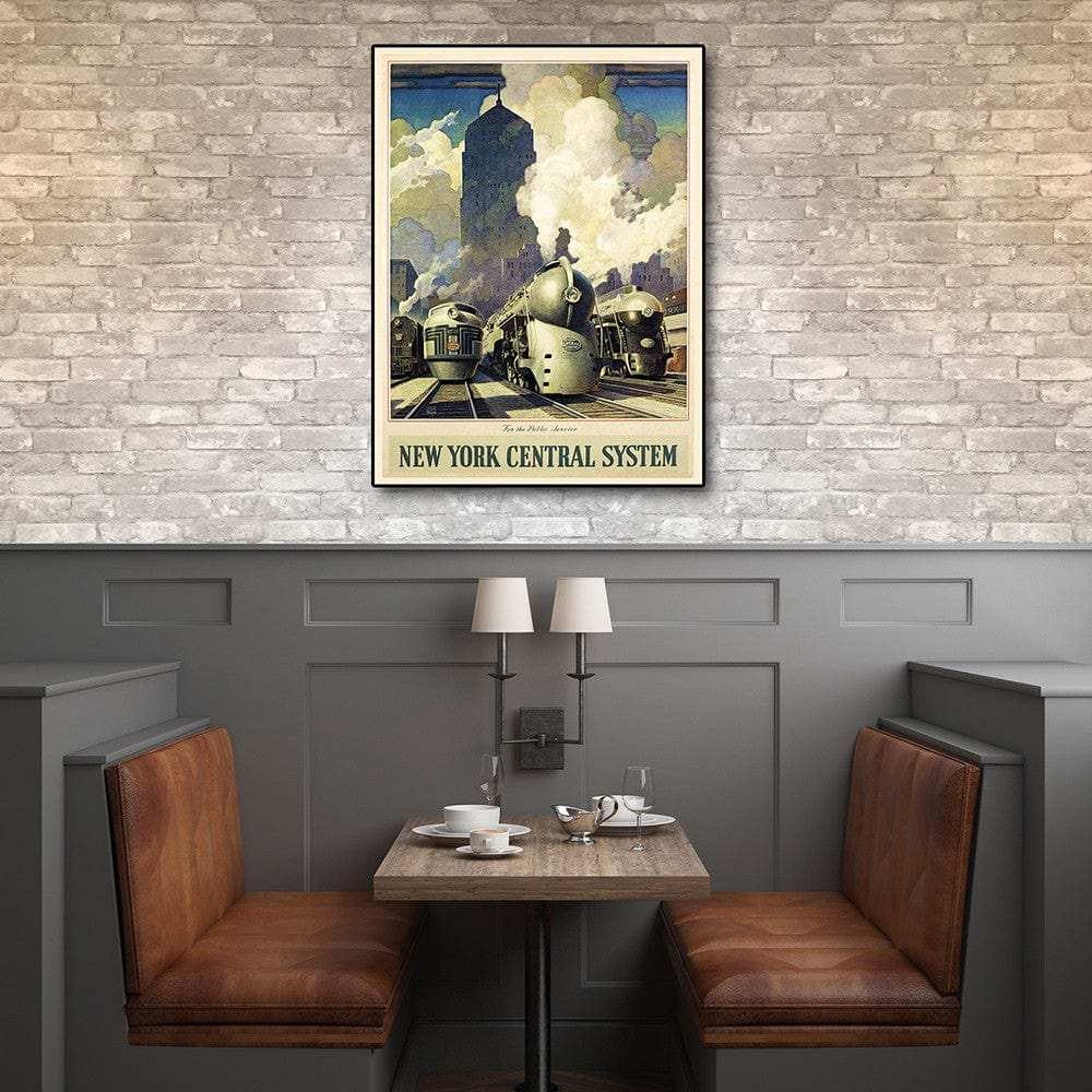 New York Railroad Vintage Travel Unframed Print Wall Art - Homeroots - Flyclothing LLC