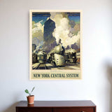 New York Railroad Vintage Travel Unframed Print Wall Art - Homeroots - Flyclothing LLC