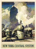 New York Railroad Vintage Travel Unframed Print Wall Art - Homeroots - Flyclothing LLC
