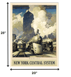 New York Railroad Vintage Travel Unframed Print Wall Art - Homeroots - Flyclothing LLC