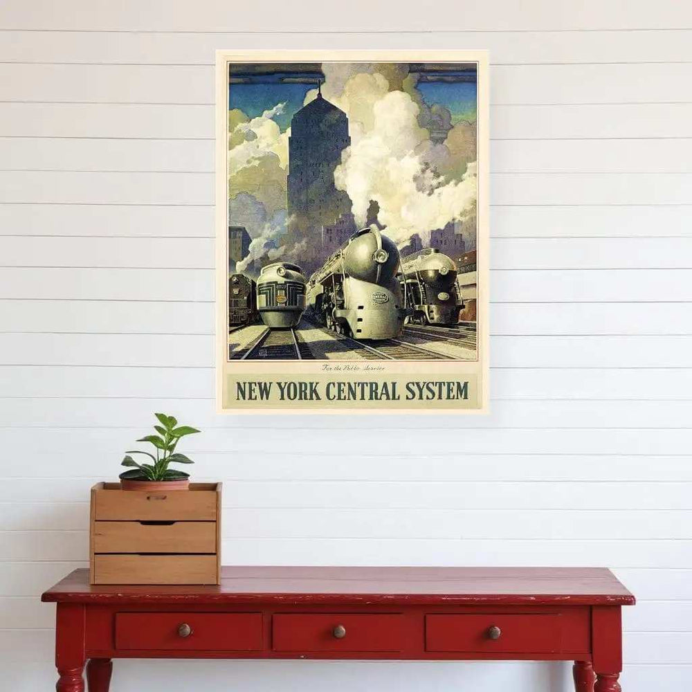New York Railroad Vintage Travel Unframed Print Wall Art - Homeroots - Flyclothing LLC