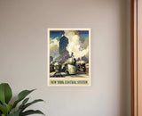 New York Railroad Vintage Travel Unframed Print Wall Art - Homeroots - Flyclothing LLC