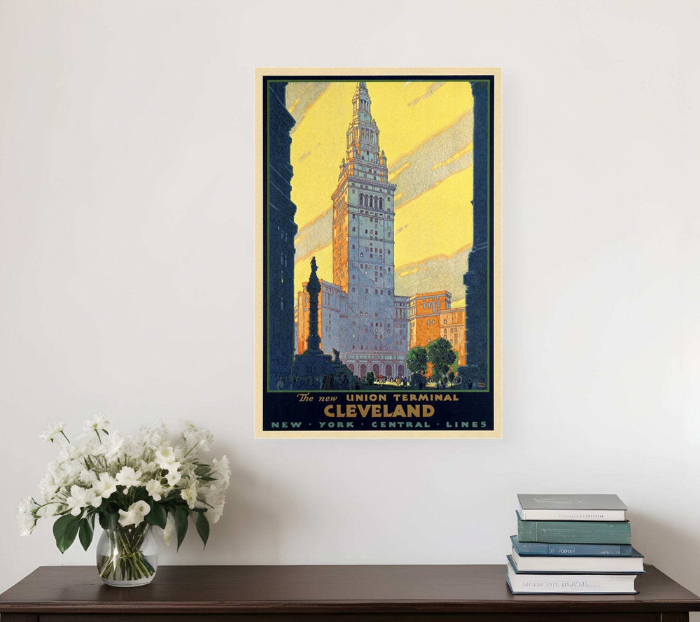 Cleveland Union Terminal Vintage Travel Unframed Print Wall Art - Homeroots - Flyclothing LLC