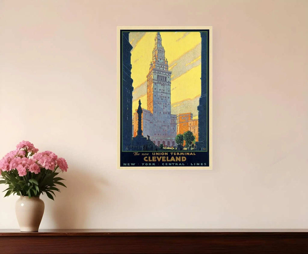 Cleveland Union Terminal Vintage Travel Unframed Print Wall Art - Homeroots - Flyclothing LLC