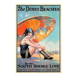 Dunes Beaches Vintage Travel Unframed Print Wall Art - Homeroots - Flyclothing LLC