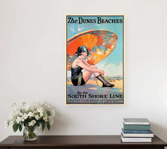 Dunes Beaches Vintage Travel Unframed Print Wall Art - Homeroots - Flyclothing LLC