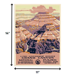 11" X 14" Grand Canyon C1938 Vintage Travel Poster Wall Art - Homeroots - Flyclothing LLC