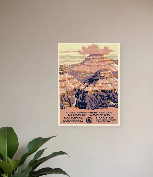 8.5" X 11" Grand Canyon C1938 Vintage Travel Poster Wall Art - Homeroots