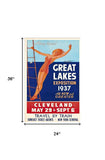 24" X 36" Great Lakes 1937 Vintage Travel Poster Wall Art - Homeroots - Flyclothing LLC