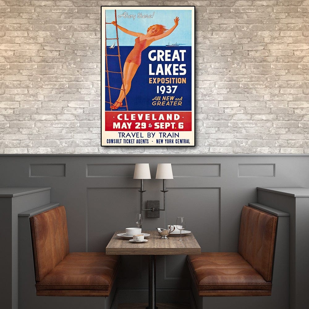 16" X 24" Great Lakes 1937 Vintage Travel Poster Wall Art - Homeroots - Flyclothing LLC