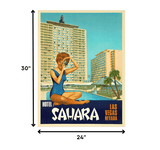 24" X 30" Hotel Sahara C1960S Las Vegas Vintage Travel Poster Wall Art - Homeroots - Flyclothing LLC