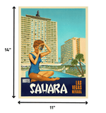 11" X 14" Hotel Sahara C1960S Las Vegas Vintage Travel Poster Wall Art - Homeroots - Flyclothing LLC