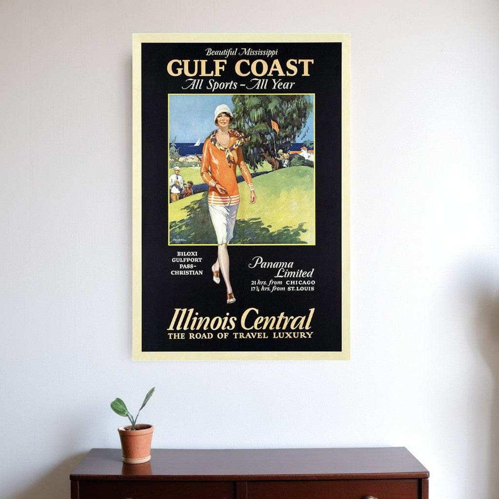 Gulf Coast Golf 1932 Vintage Travel Unframed Print Wall Art - Homeroots - Flyclothing LLC