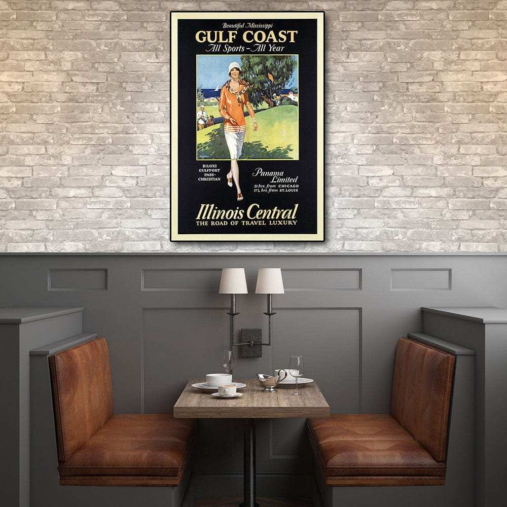 Gulf Coast Golf 1932 Vintage Travel Unframed Print Wall Art - Homeroots - Flyclothing LLC