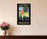Gulf Coast Golf 1932 Vintage Travel Unframed Print Wall Art - Homeroots - Flyclothing LLC