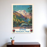 24" X 32" Rainier National Park C1920S Vintage Travel Poster Wall Art - Homeroots - Flyclothing LLC
