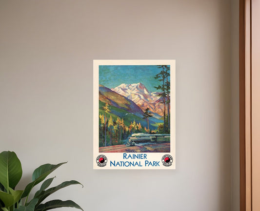 11" X 14" Rainier National Park C1920S Vintage Travel Poster Wall Art - Homeroots