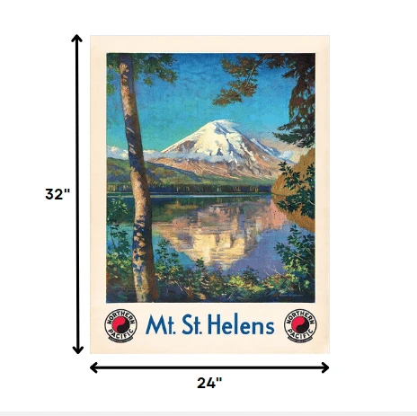 24" X 32" Mt. St. Helens C1920S Vintage Travel Poster Wall Art - Homeroots - Flyclothing LLC