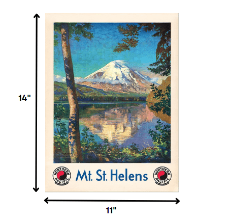 11" X 14" Mt. St. Helens C1920S Vintage Travel Poster Wall Art - Homeroots - Flyclothing LLC