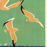 12" X 18" Birds Over Lake Michigan C1929 Vintage Travel Poster Wall Art - Homeroots - Flyclothing LLC