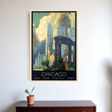 Vintage 1929 Chicago Michigan Ave Travel Unframed Print Wall Art - Homeroots - Flyclothing LLC