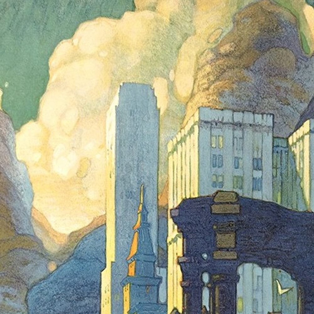 20" X 30" Vintage 1929 Chicago Michigan Ave Travel Poster Wall Art - Homeroots - Flyclothing LLC