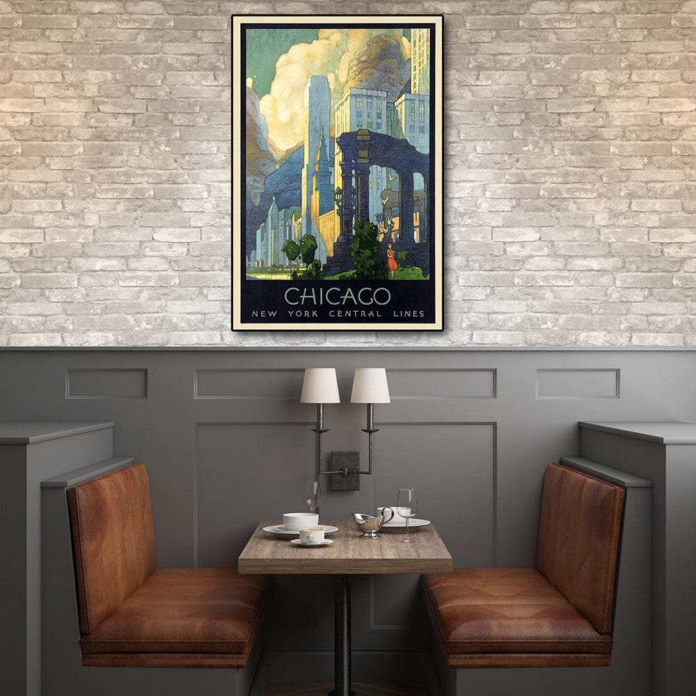 Vintage 1929 Chicago Vacation Travel Unframed Print Wall Art - Homeroots - Flyclothing LLC