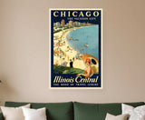 Vintage 1929 Chicago Vacation Travel Unframed Print Wall Art - Homeroots - Flyclothing LLC
