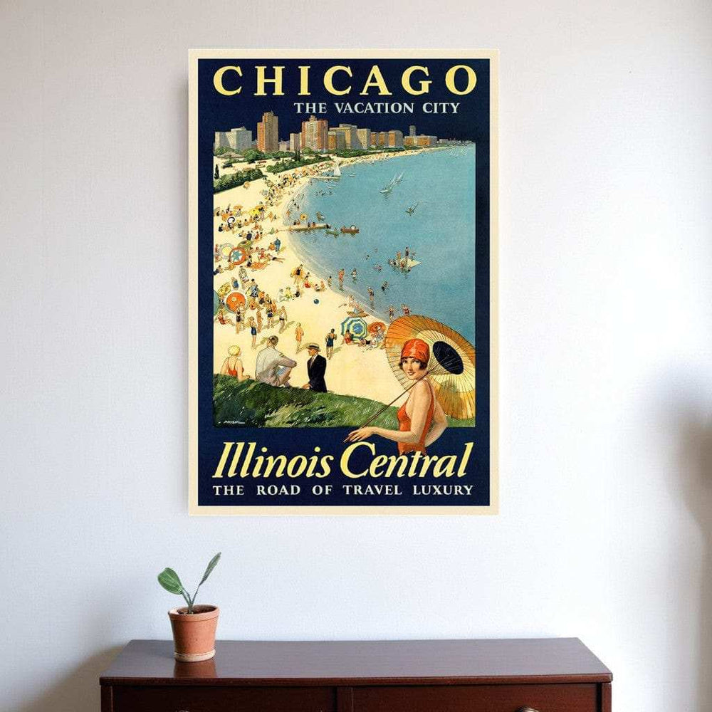 Vintage 1929 Chicago Vacation Travel Unframed Print Wall Art - Homeroots - Flyclothing LLC