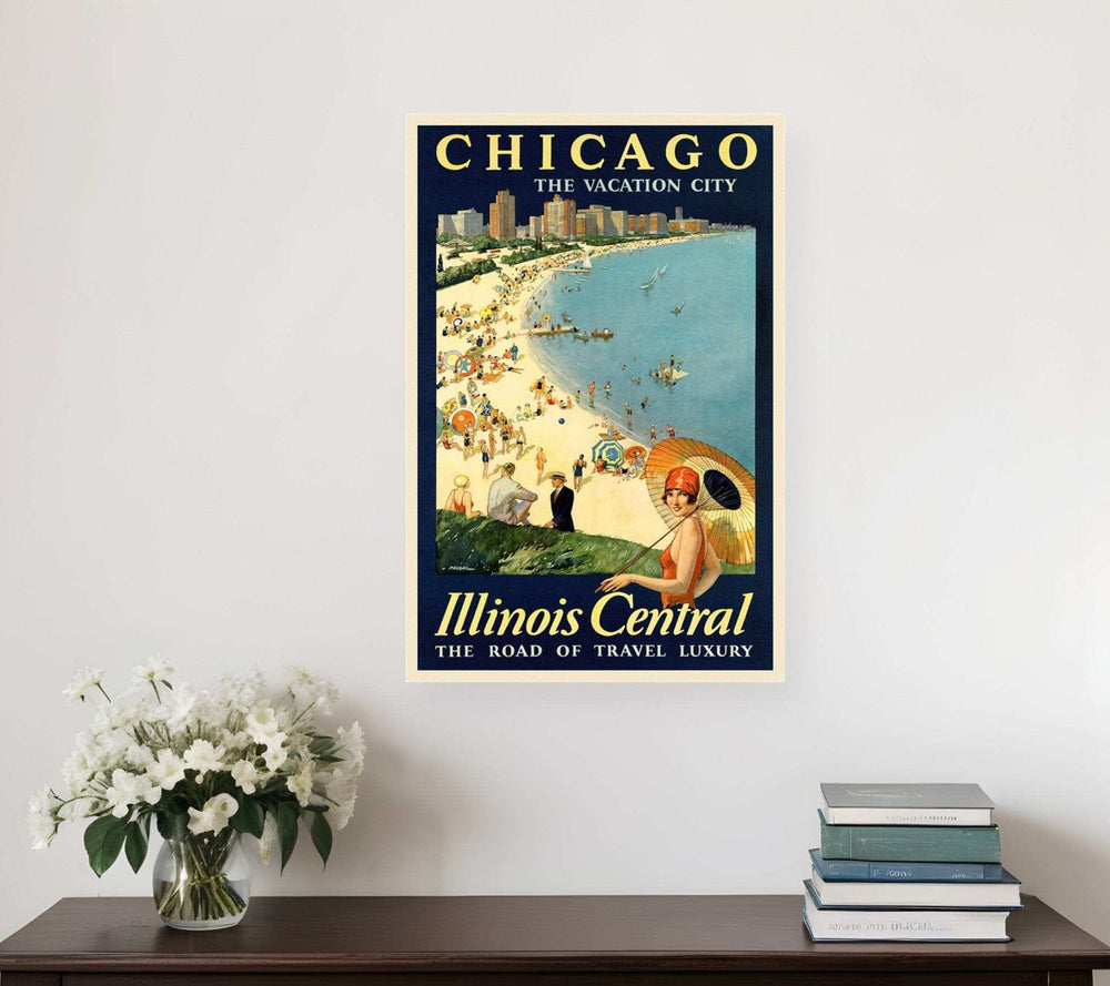 Vintage 1929 Chicago Vacation Travel Unframed Print Wall Art - Homeroots - Flyclothing LLC