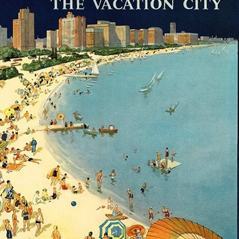 Vintage 1929 Chicago Vacation Travel Unframed Print Wall Art - Homeroots - Flyclothing LLC