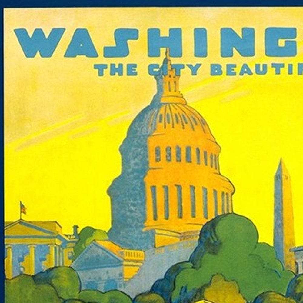 Washington DC Vintage Travel Unframed Print Wall Art - Homeroots - Flyclothing LLC